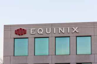 Equinix logo on building