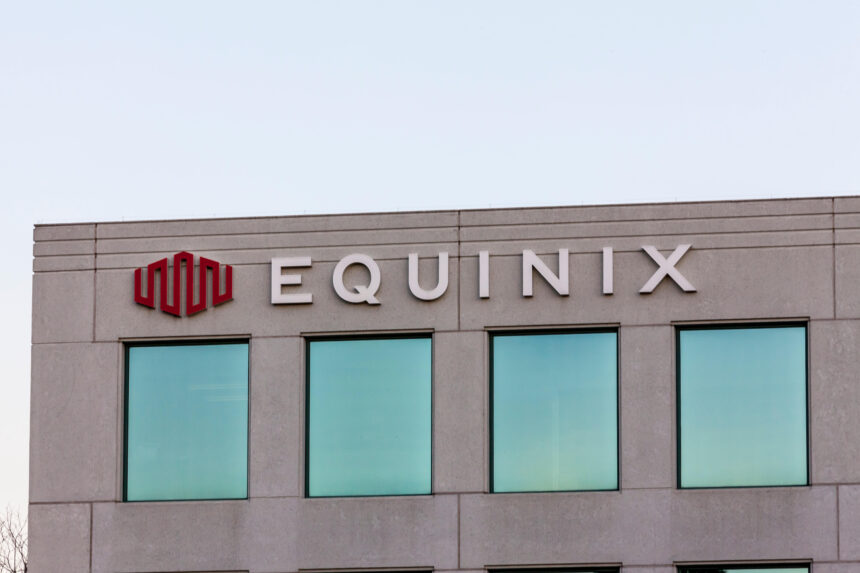 Equinix logo on building