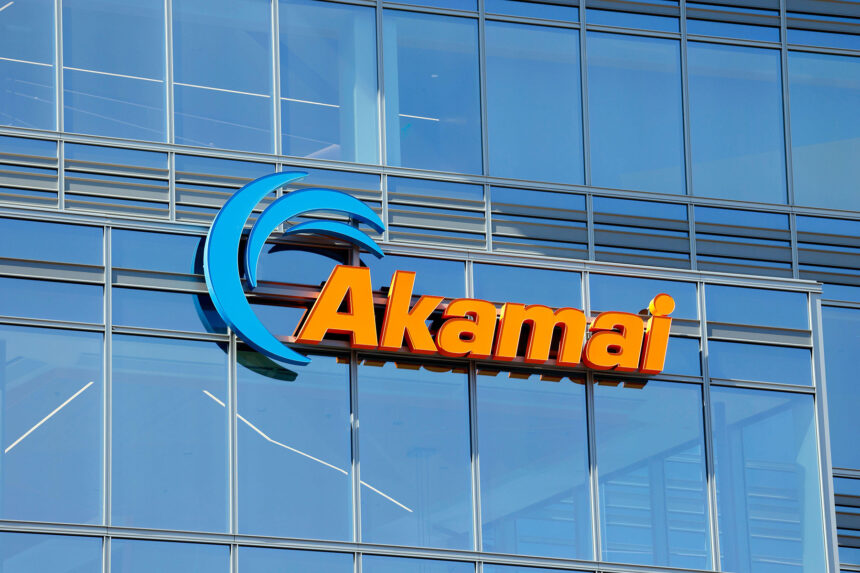 Akamai logo on their headquarters Massachusetts. The company recently unveiled Akamai Gecko