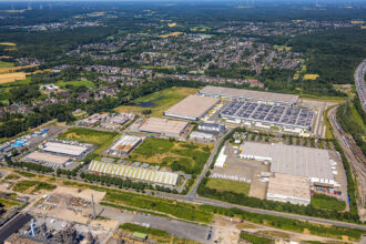 Aerial view of the Segro Logistics Park, Germany, including data center space