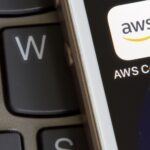 AWS management console mobile app icon on a smartphone