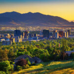 Salt Lake City at sunset