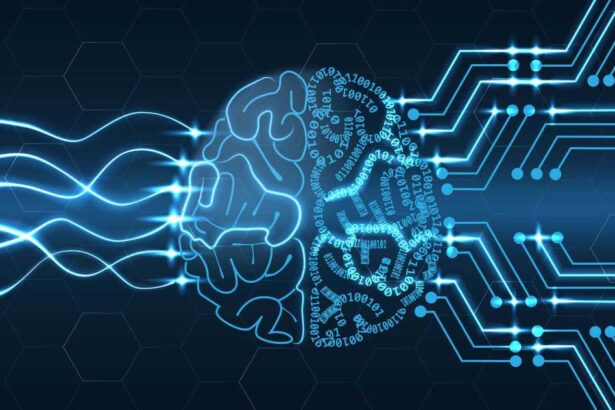 Wired brain illustration - next step to artificial intelligence