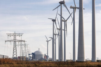 Wind turbines at the Port of Vlissingen, Netherlands