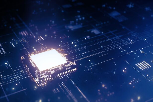 Concept image of custom silicon CPU data center chip