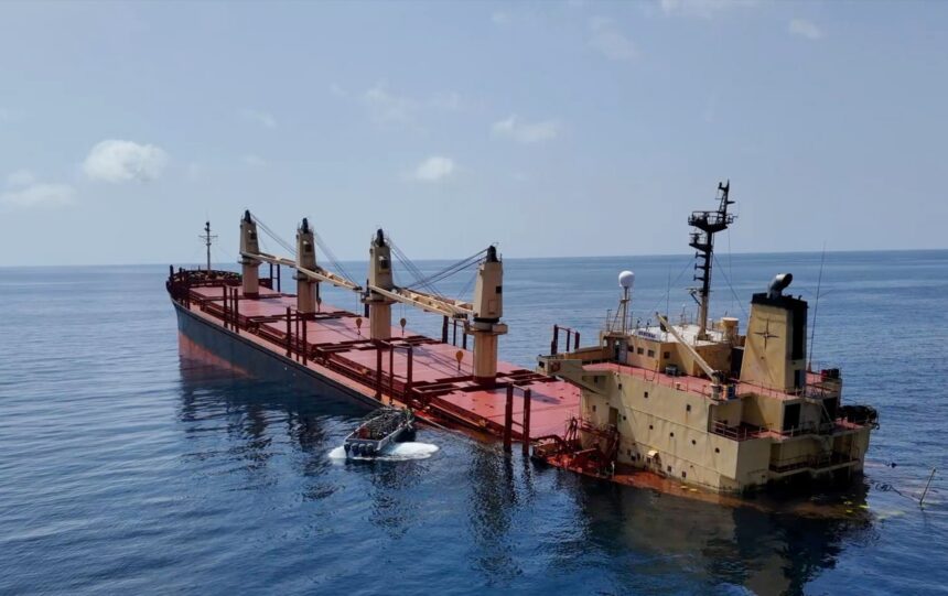 sinking cargo ship