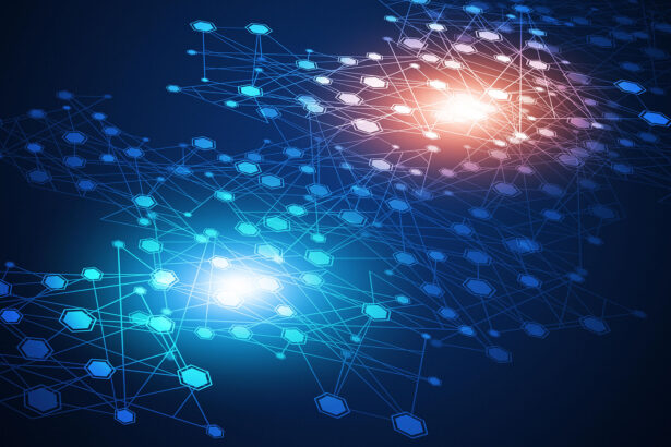 Abstract network digital connections concept