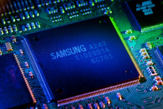 Samsung CPU on hard disk drive control board