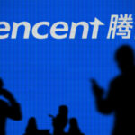 Tencent logo on a screen