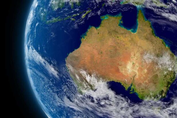 An image of Australia viewed from space.
