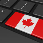 Canadian flag on a PC keyboard