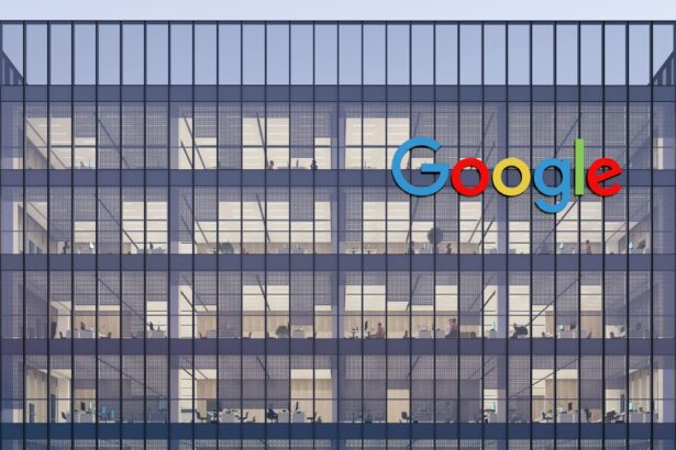 Google logo on building