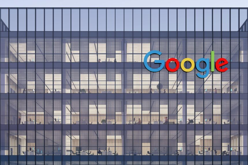 Google logo on building