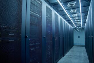 server room with racks and servers