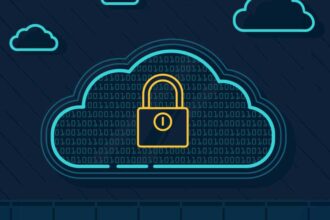 neon style cloud security illustration