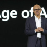 Satya Nadella, CEO of Microsoft, speaks on AI technologies in Jakarta, Indonesia