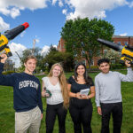 Engineering students invent a quieter leaf blower