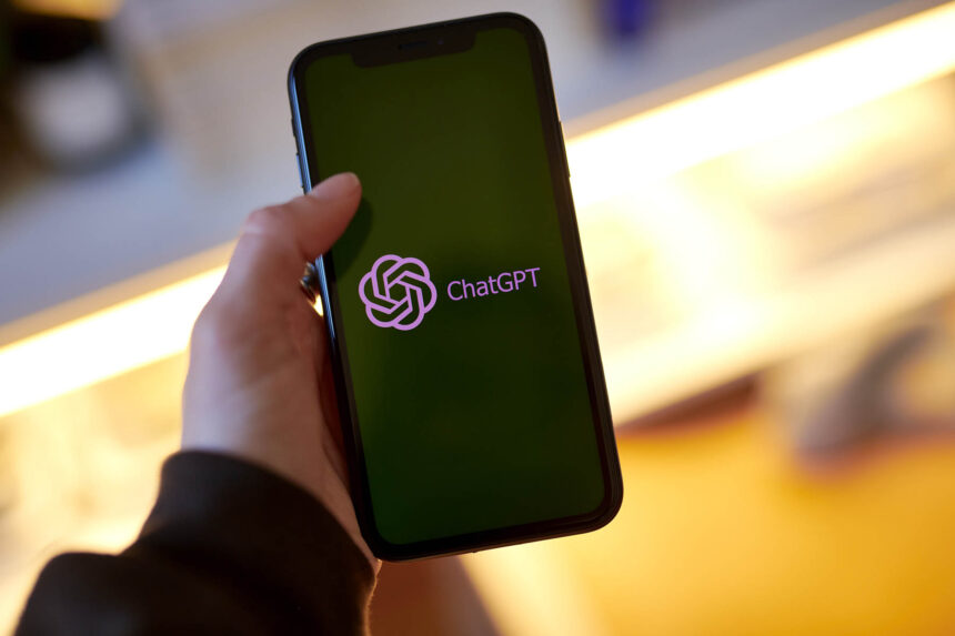 ChatGPT logo on a mobile device