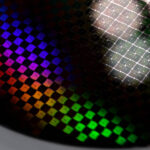 Macro shot of semiconductor wafer