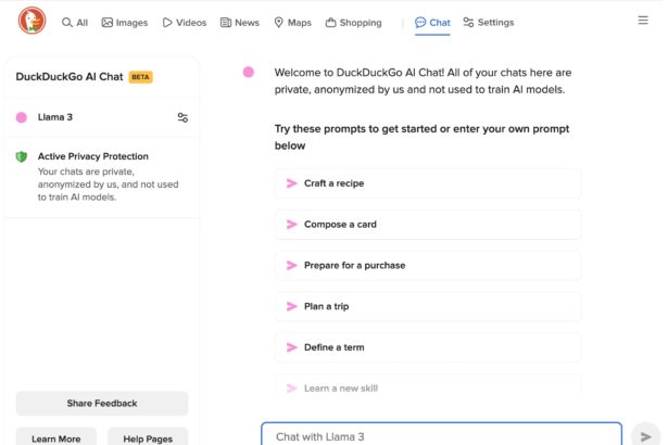 DuckDuckGo releases portal giving private access to AI models