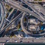 Japan Osaka highway intersection street aerial interchange