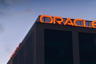 Oracle logo on building