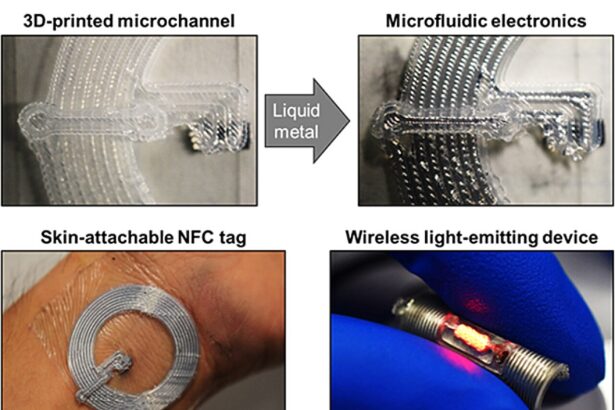 New 3D printing technique integrates electronics into microchannels to create flexible, stretchable microfluidic devices