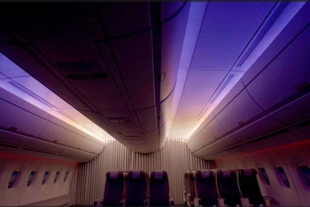 Aircraft cabin lighting design could help combat jet lag by aligning body clocks to destination's time zone