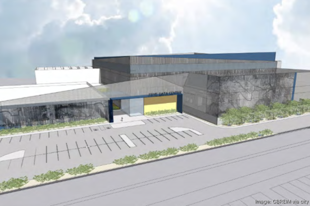 A conceptual rendering of a new building at Frye Data Center in Chandler, which is being developed ...