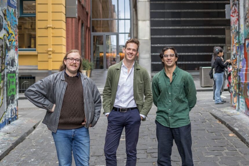 Redactive AI co-founders left to right: Lucas Sargent, Andrew Pankevicius, Alexander Valente.