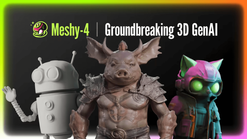 Meshy-4 brings sci-fi level AI to 3D modeling and design