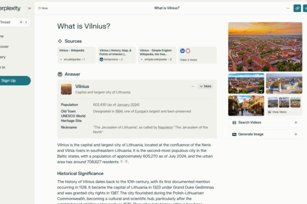 Screenshot of the Perplexity AI answer engine following telecoms giant Telefónica's investment in the artificial intelligence startup.