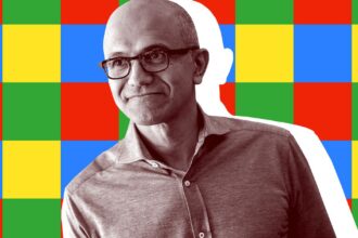 Illustration of Microsoft CEO Satya Nadella