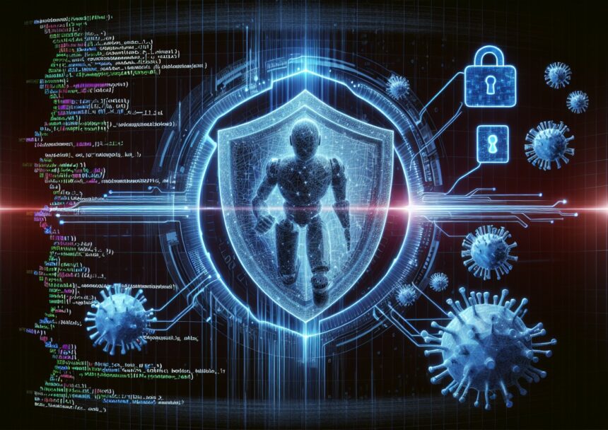 Image of a digital bot illustrating the potential of generative AI (GenAI) to improve cybersecurity, according to a CrowdStrike survey analysing the attitudes of cyber security professionals towards artificial intelligence tools.