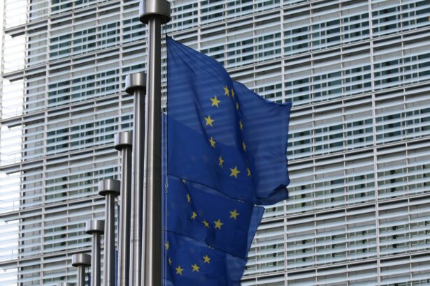 Photo of EU flags as EU-funded initiative CERTAIN aims to drive ethical AI compliance in Europe amid increasing regulations like the EU AI Act.
