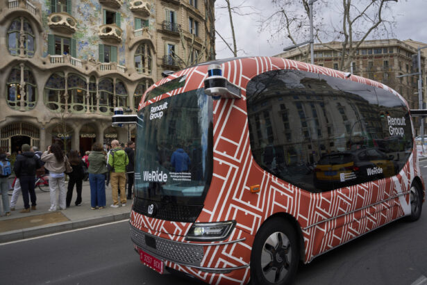 Driverless 'bus of the future' is tested in Barcelona