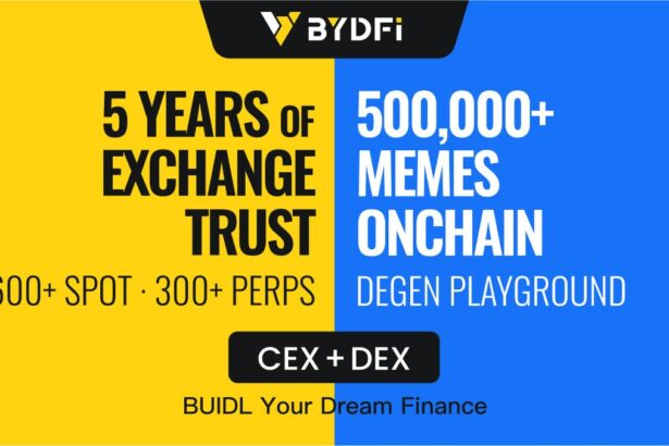 BYDFi Officially Launches On-Chain Trading Tool MoonX, Ushering in the Era of CEX + DEX Dual Engines