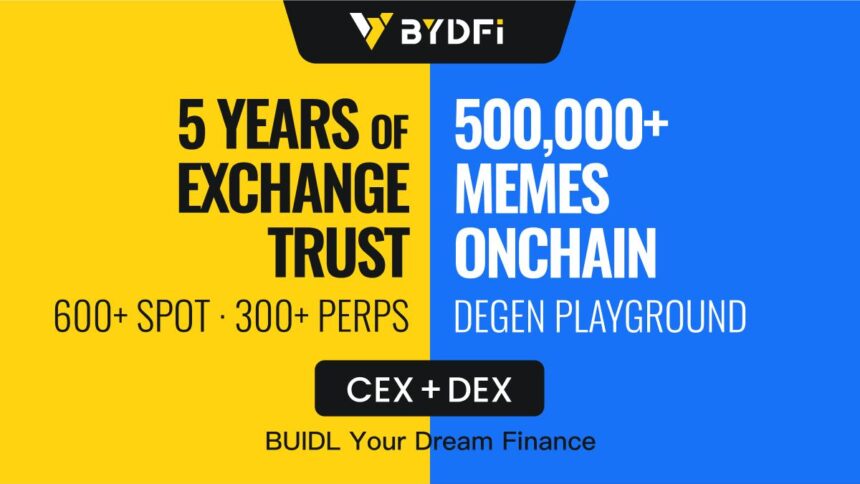 BYDFi Officially Launches On-Chain Trading Tool MoonX, Ushering in the Era of CEX + DEX Dual Engines