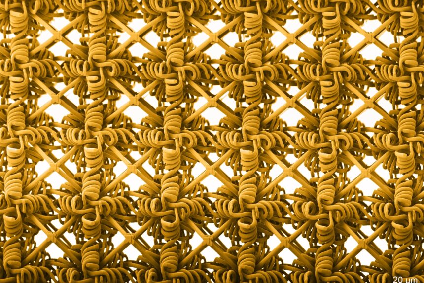 Engineered metamaterial achieves both high strength and remarkable flexibility