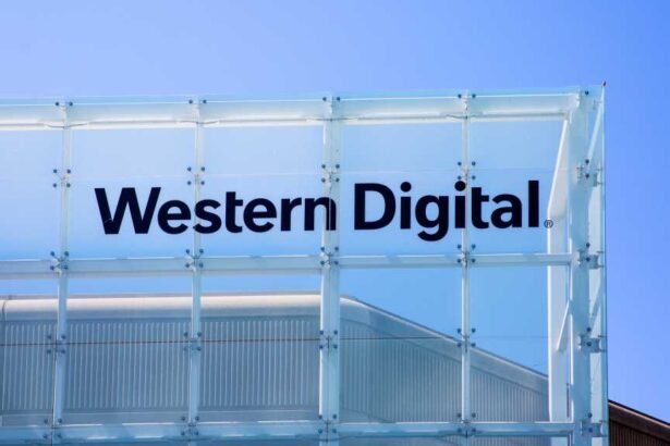 Western Digital signage on building