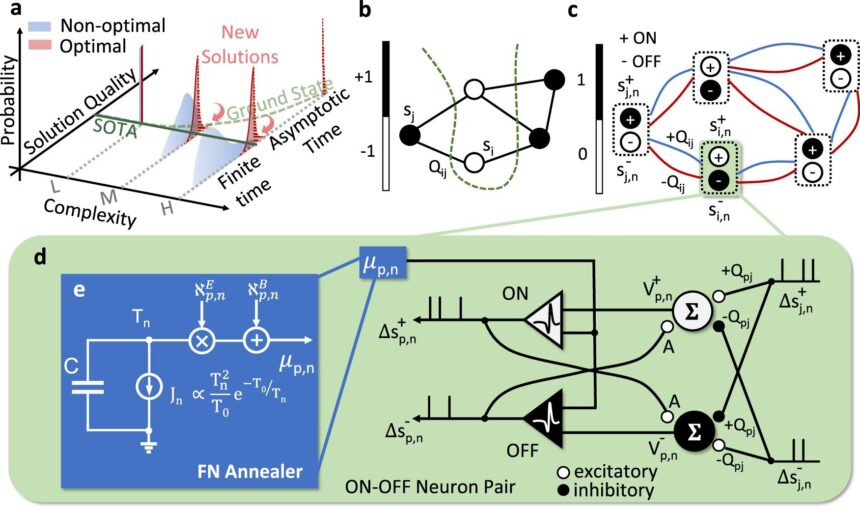 Neuromorphic system uses quantum effects to find optimal solutions to complex problems