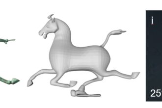 3D printing with tunable color creates microscale replica of famous statue