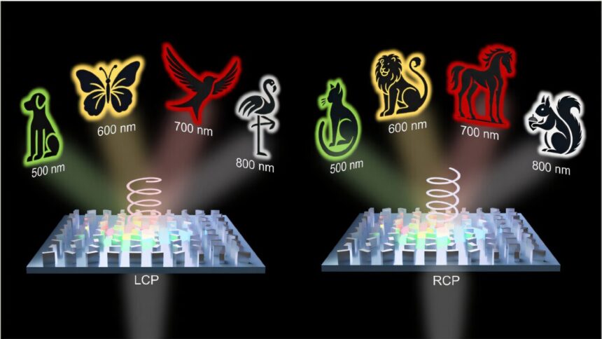 Ultra-thin display technology shows dozens of images hidden in a single screen