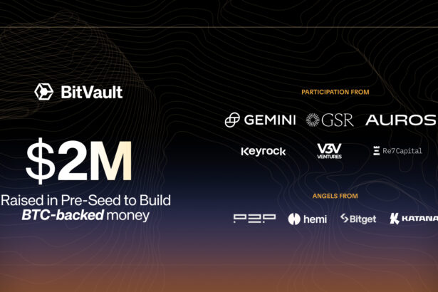 BitVault Raises $2M from GSR, Gemini, and Auros to Launch BTC-Backed Money