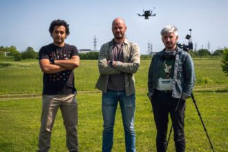 Photo: The founders of Lenduari, Mark Cowan (left), Siim Maivel (centre) and Sergii Kharagorgiiev (right)