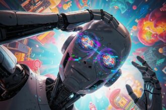 Illustration of a robot hallucinating as AI hallucinations are becoming more dangerous as models are increasingly trusted to surface information and make critical decisions, leading MIT spinout Themis AI to develop technology to teach systems to flag when their predictions were based on solid evidence versus educated guesswork.