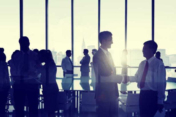 business meeting men women office conference agreement success japanese european