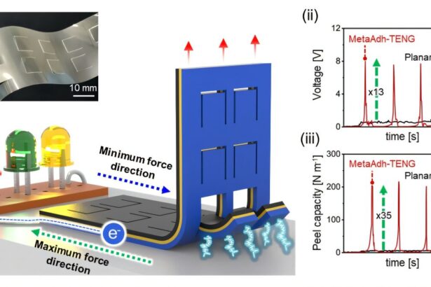 Innovative adhesive film harvests electricity from peeling, enabling battery-free sensing and safety