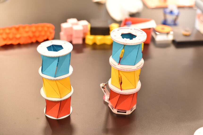 Engineers design origami structures that change shape and stiffness on demand