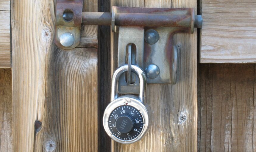 Image of locked door to illustrate PKI management package from GlobalSign CA.